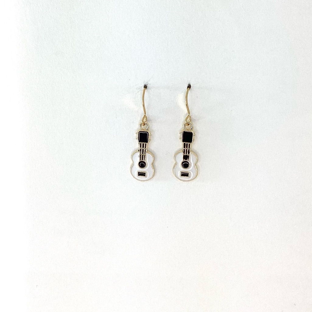 Mini Guitar Earrings Nwt
